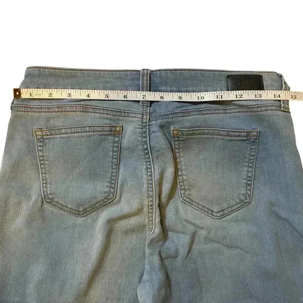 Crave By Cp Women's Mid-rise Ankle Skinny Elastic Jeans Light Wash Size 9/29 - Picture 5 of 16